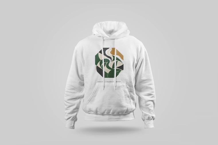 Hoodie — Floral Tie Guan Yin